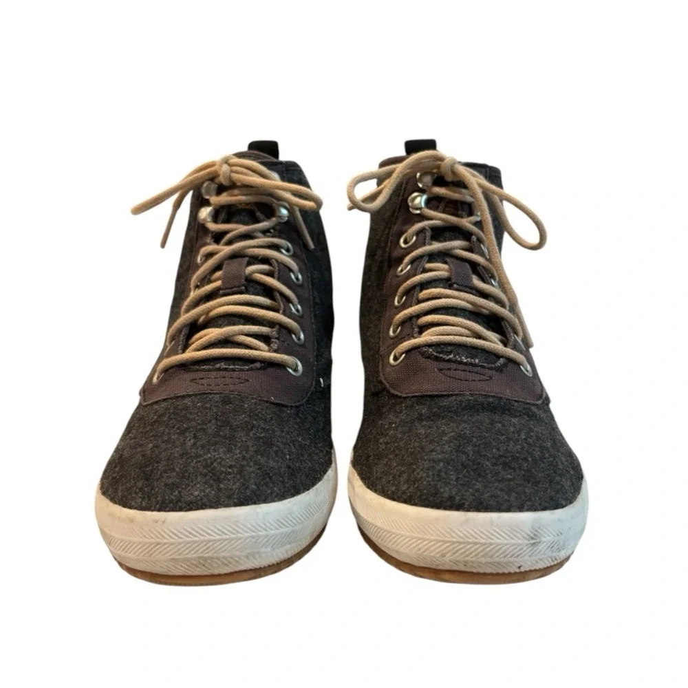 Keds Scout Boot Women’s 7 Gray Wool Felt High Top Sneakers Ortholite Lace Up